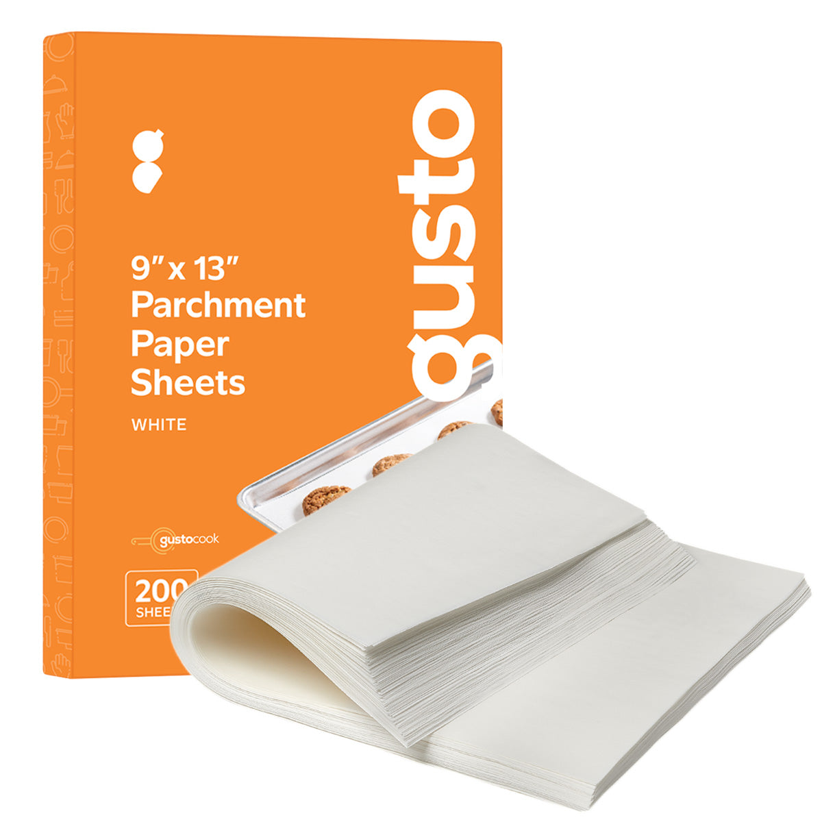 9 x 13 Inch - Precut Baking Parchment Paper Sheets Non-Stick Sheets - White