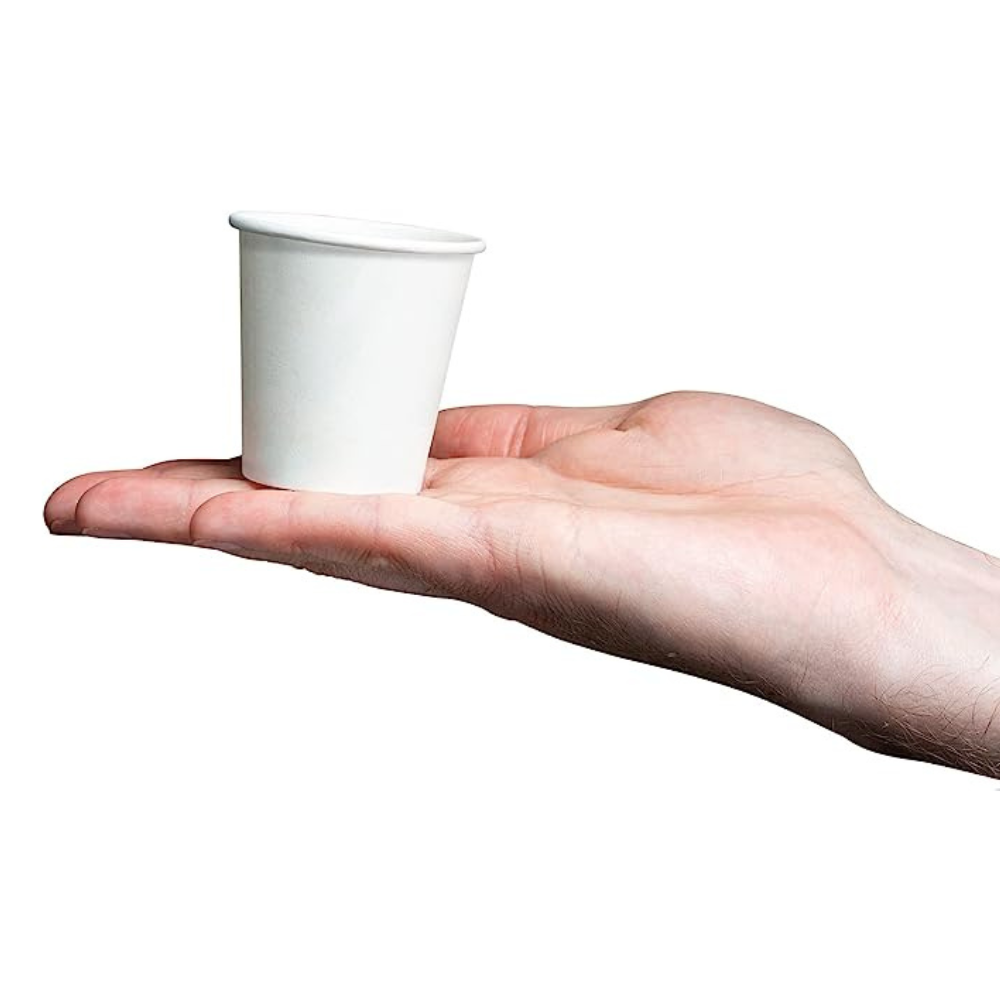 3 oz. White Paper Cups Small Disposable Bathroom Mouthwash Cups - Comfy Package