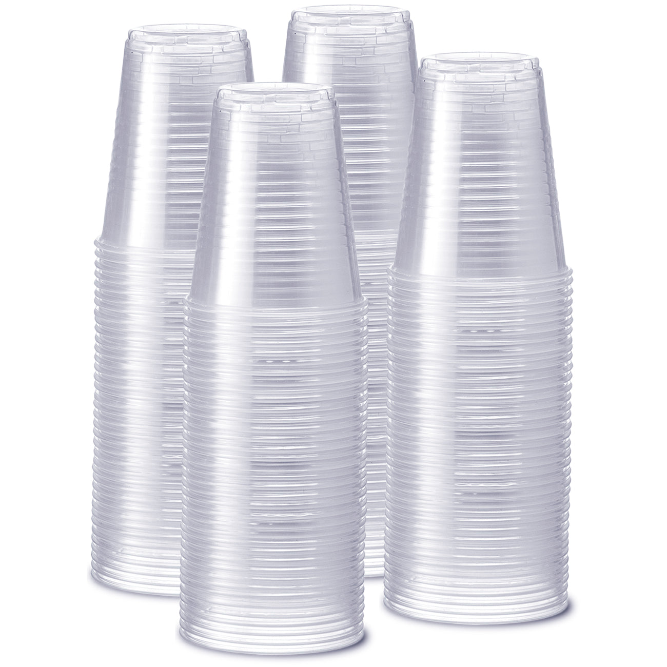 12 oz. Clear Disposable Plastic Drinking Cups - Comfy Package