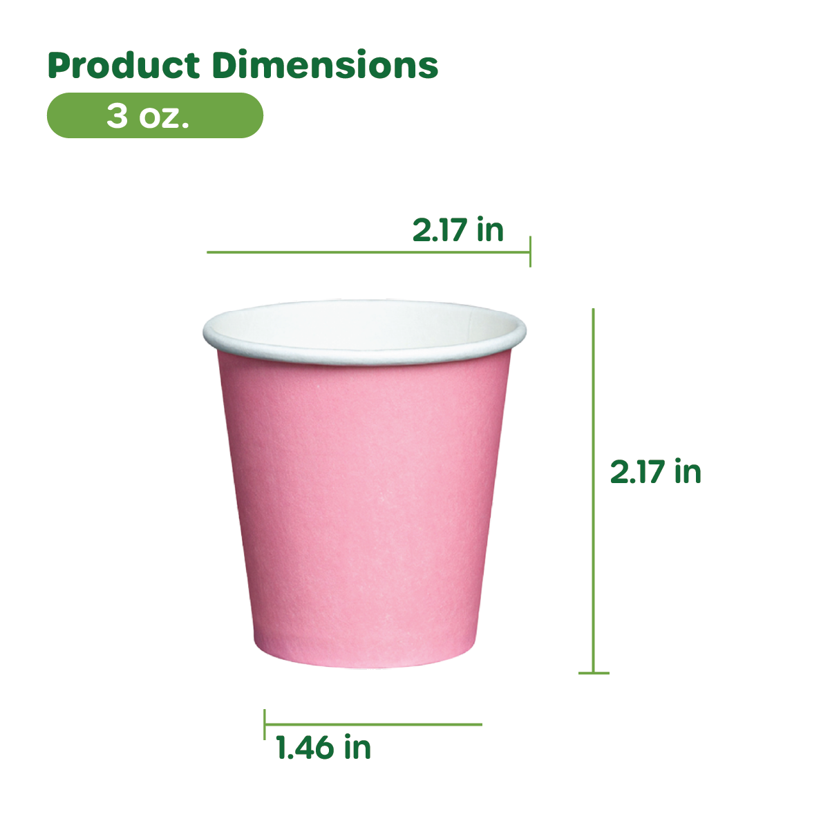 3 oz. Small Paper Cups, Disposable Mini Bathroom Mouthwash Cups - Pink