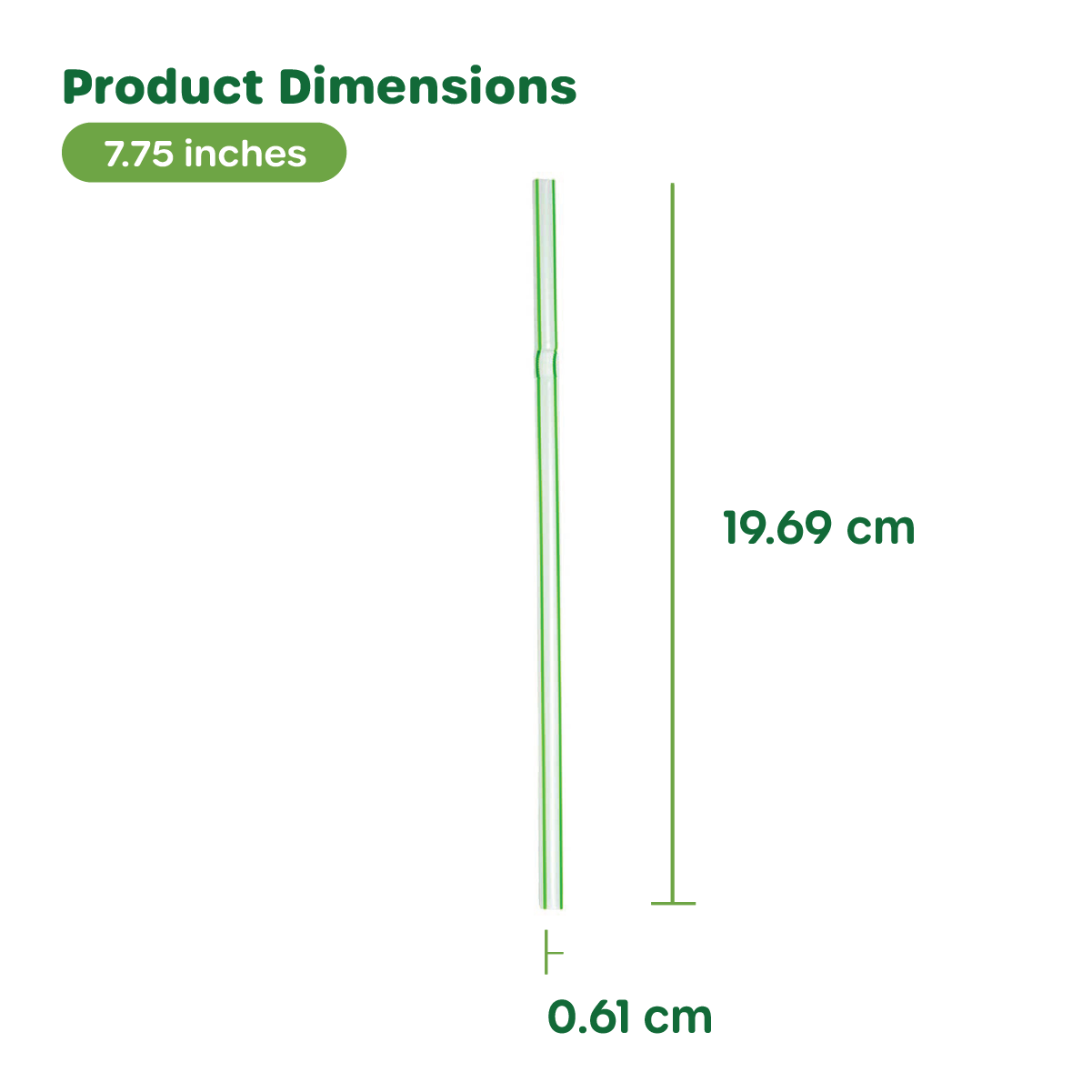 Striped Flexible Drinking Straws