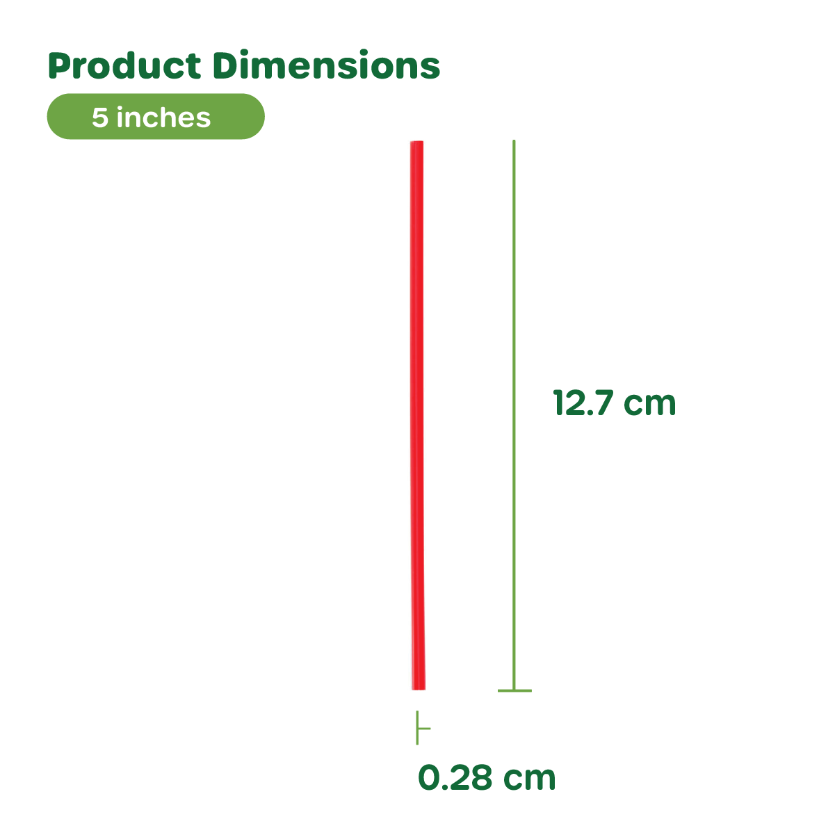 Red 5 Inch Plastic Sip Stirrers