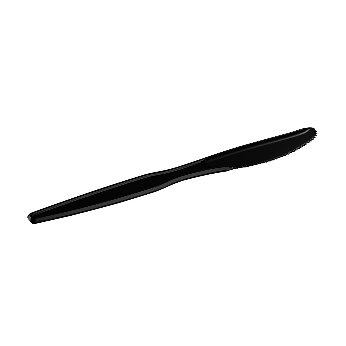 [Case of 1800] Heavy Duty Disposable Basic Plastic Knives - Black