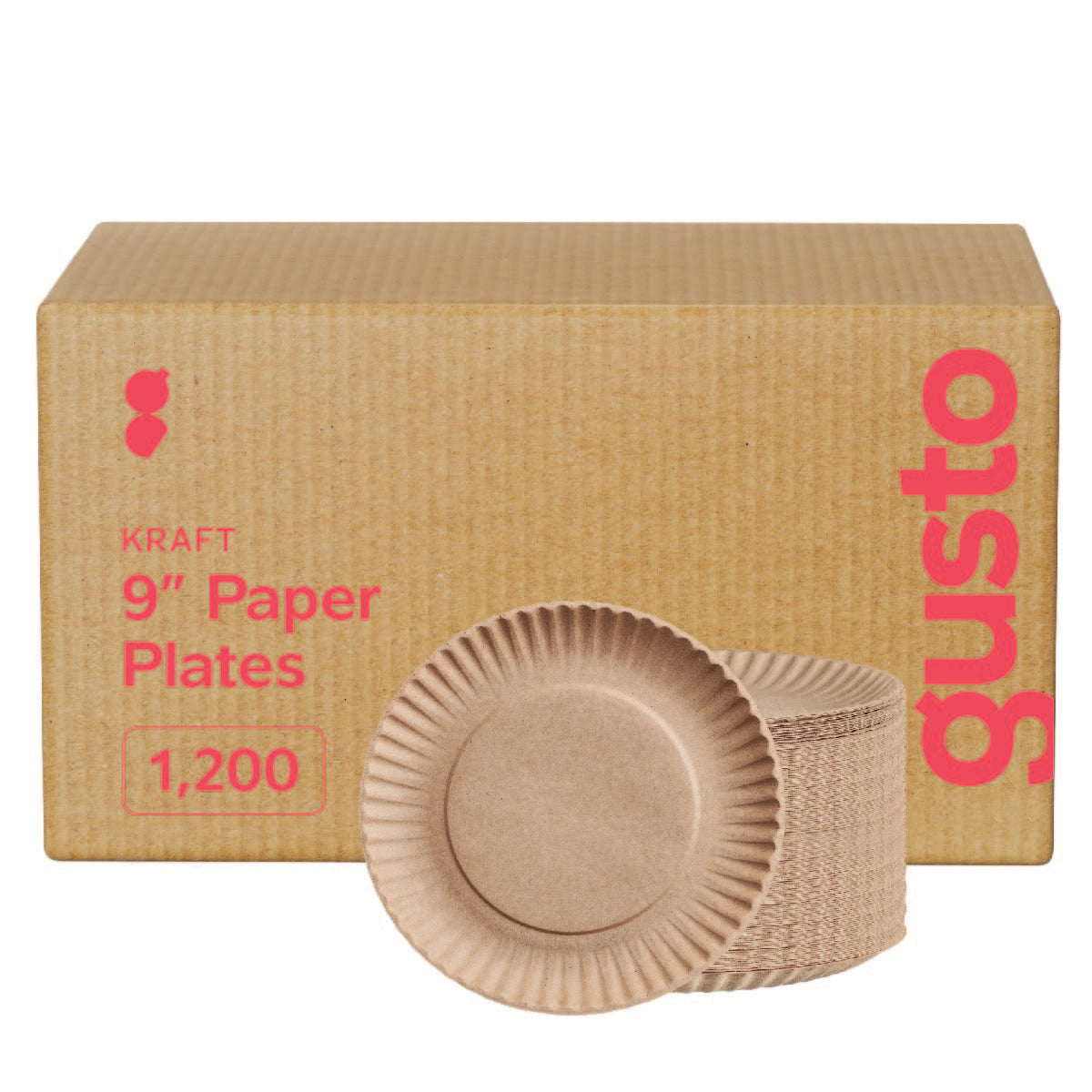 [9 Inch] Disposable Kraft Uncoated Paper Plates, 9 Inch Large- Unbleached (Formerly Comfy Package)