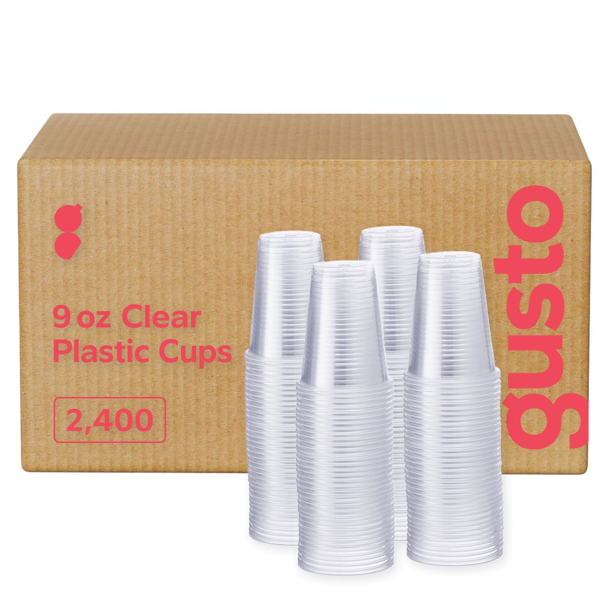 9 oz. Clear Disposable Plastic Drinking Cups - Comfy Package