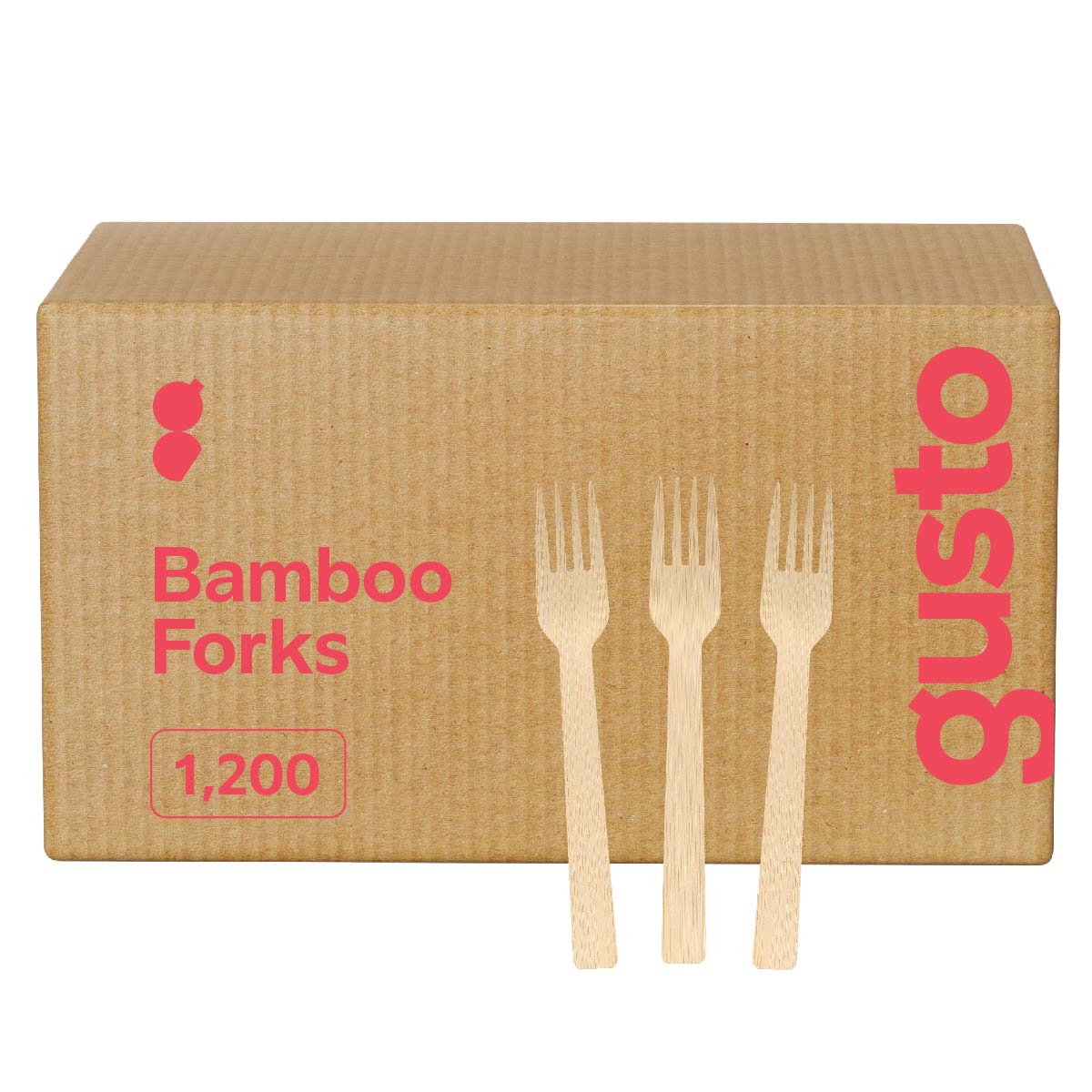 1200ct Natural Bamboo Forks