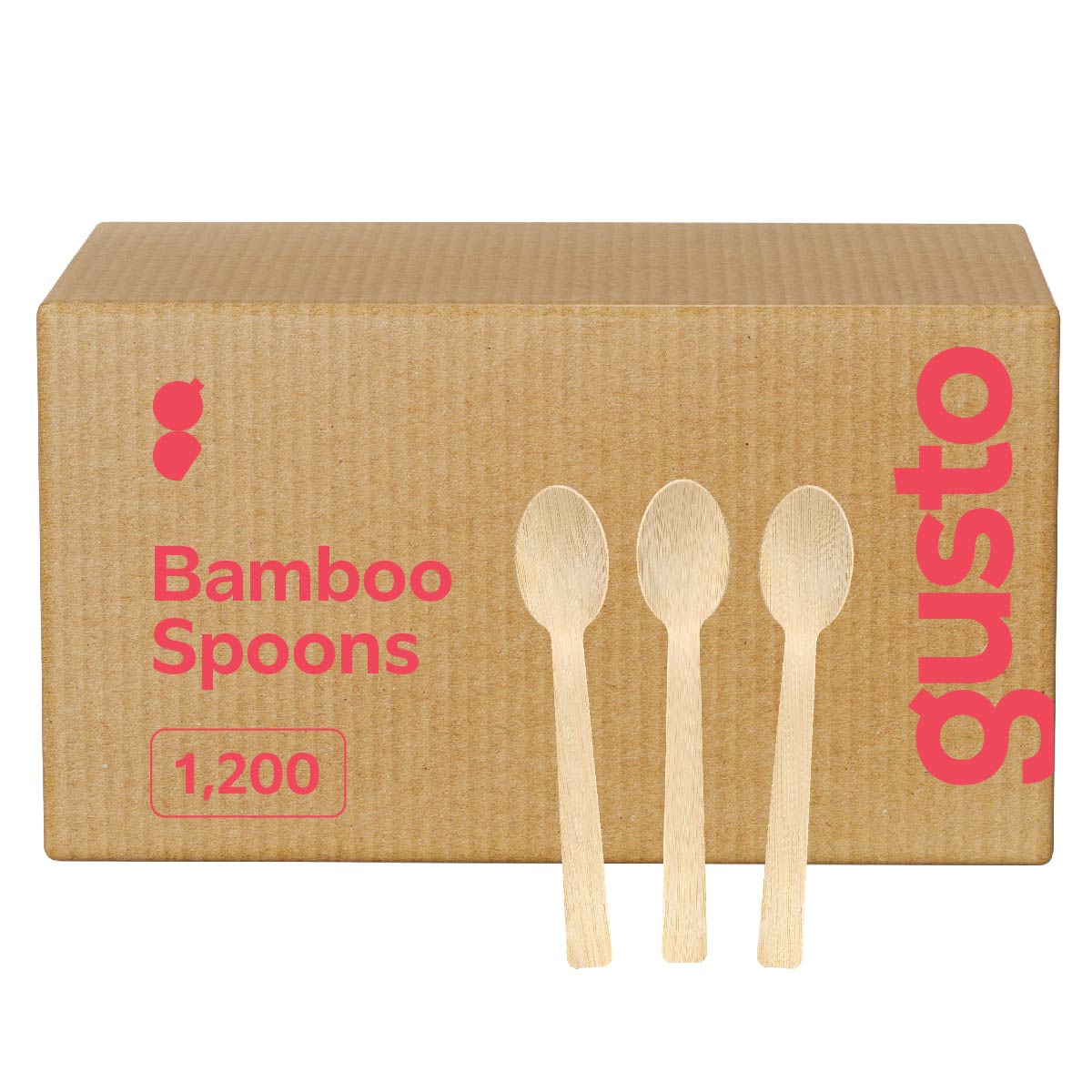 [100 Count] Natural Bamboo Disposable Spoons - Biodegradable and Eco-Friendly Utensils for Outdoors, Parties, and Events