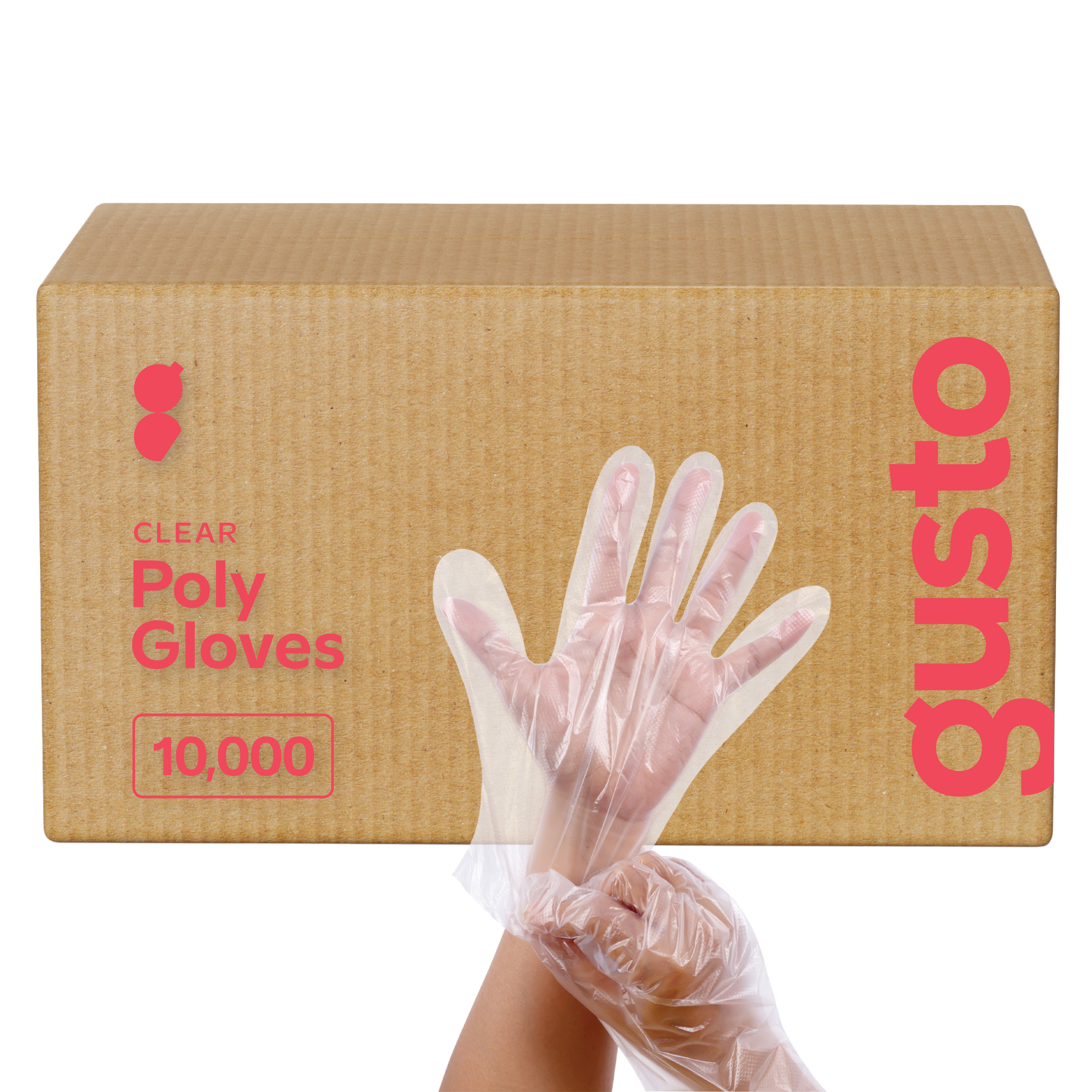 [Case of 10000] Disposable Poly Plastic Gloves for Cooking, Food Prep and Food Service | Latex & Powder Free - One Size Fits Most