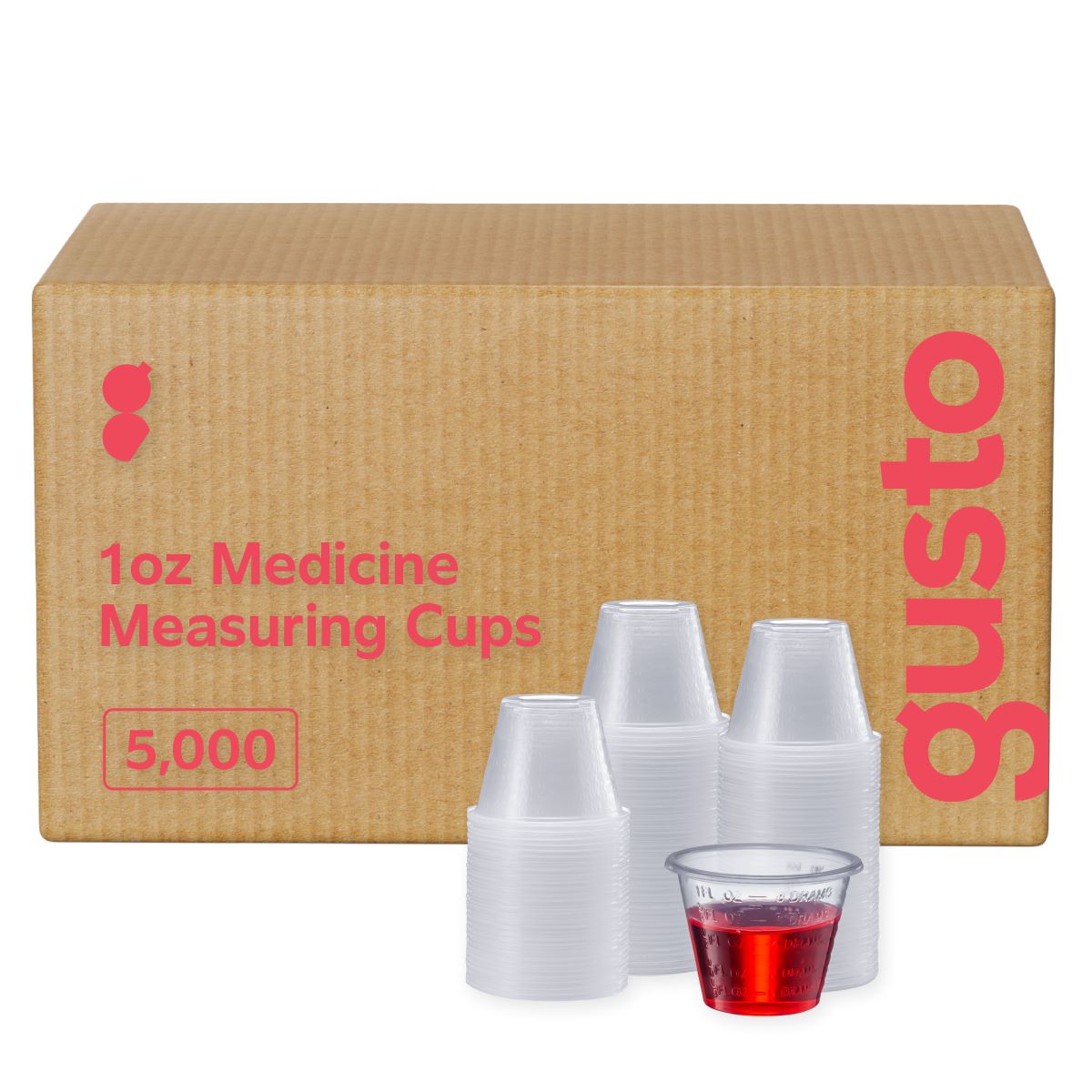 [Case of] 1 oz. Plastic Disposable Medicine Measuring Cup for Liquid Medicine, Epoxy, & Pills