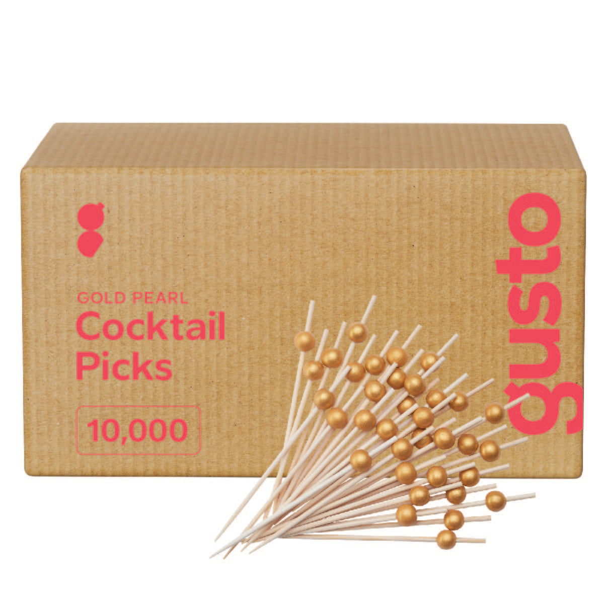 [Case of 10,000] Cocktail Picks & Food Toothpicks - 4.7 Inch Wooden Pi