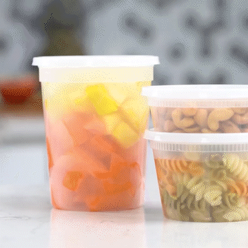 8 oz. Deli Food Storage Containers With Airtight Lids - Comfy Package