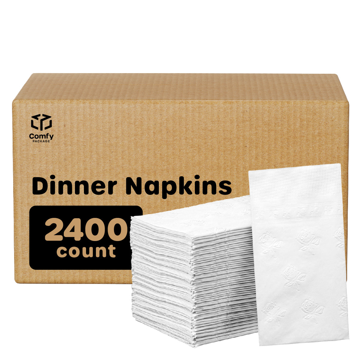 Paper Dinner Napkins Disposable 2-Ply White Party Napkins