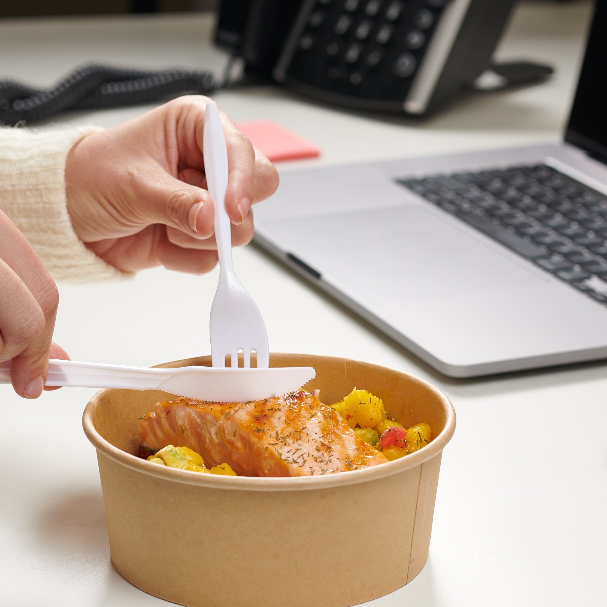 [Case of 4000] Light-Weight White Disposable Plastic Forks