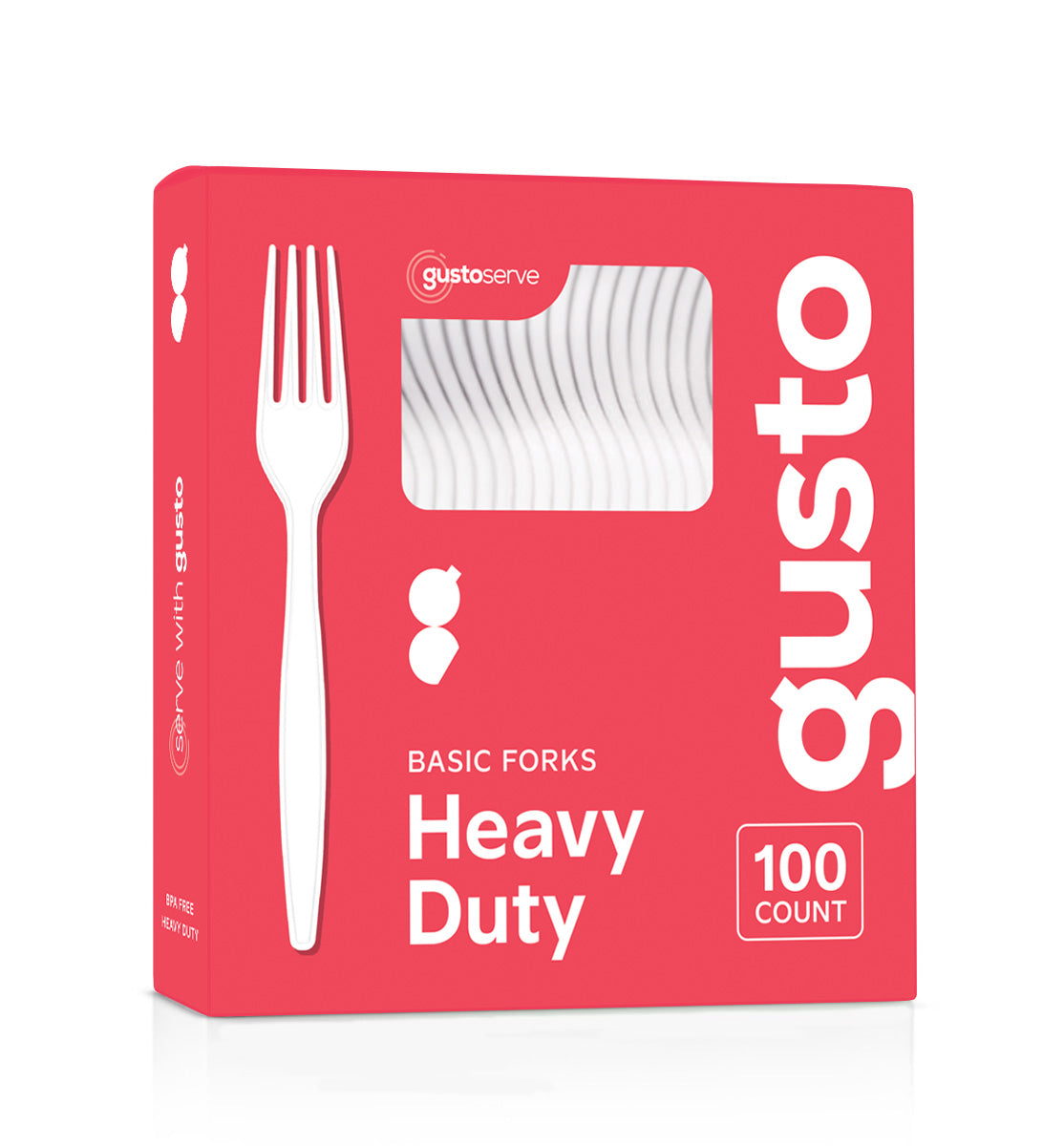 1800ct Heavy Duty Disposable Basic Plastic Forks - White - Comfy Package