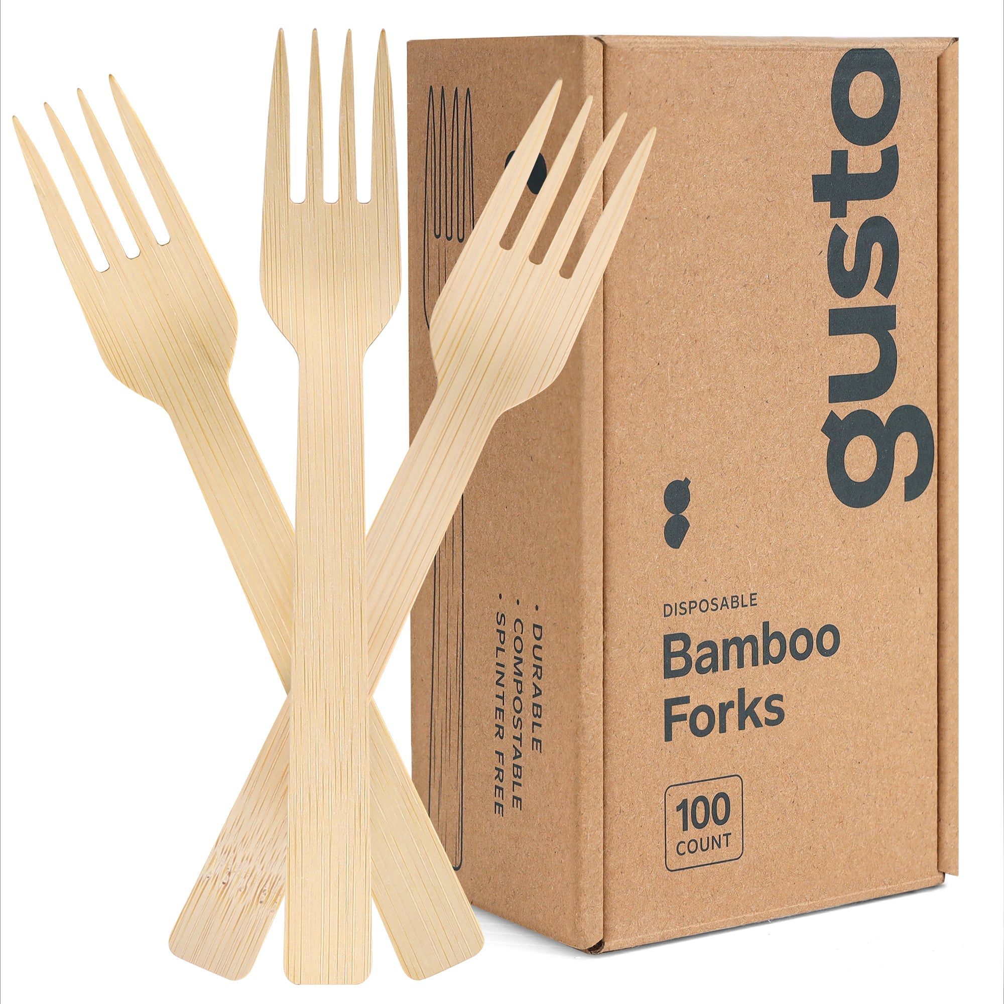 1200ct Natural Bamboo Forks