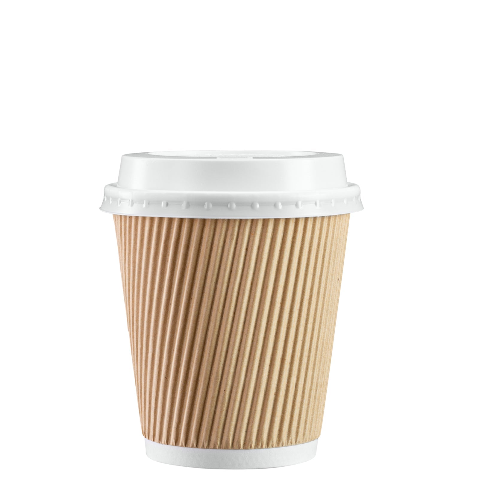 10 oz - 300ct Insulated Ripple Paper Hot Coffee Cups With Lids - Comfy Package