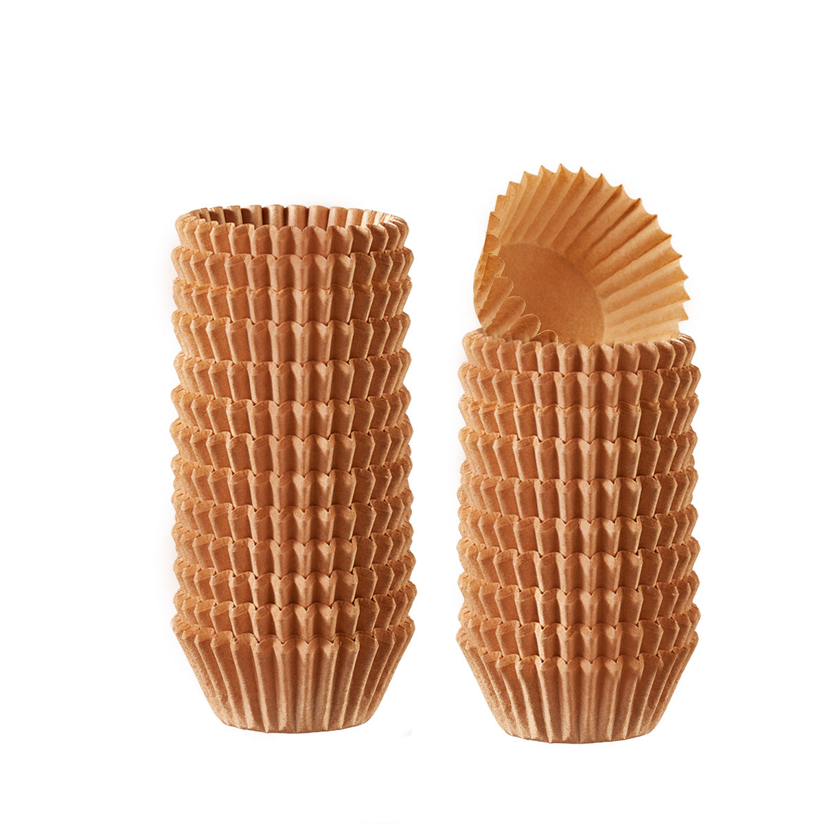 Mini Kraft Cupcake Liners, Food Grade & Grease-Proof, Baking Cups