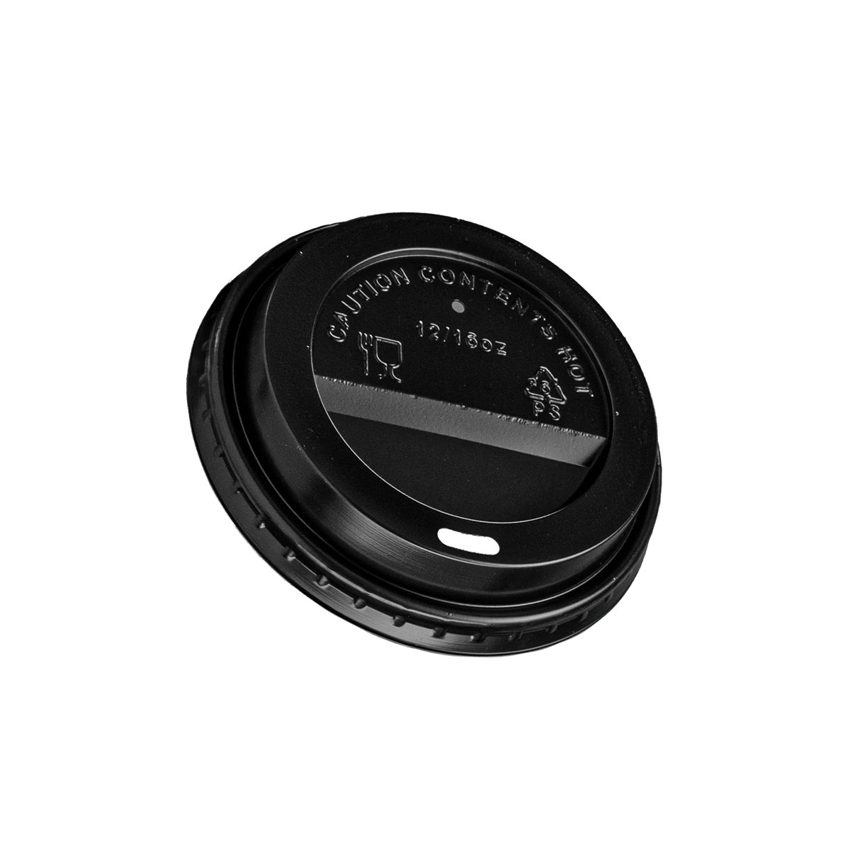 1000ct Disposable Plastic Dome Lids for 10, 12, 16, & 20 oz. Paper Hot Coffee Cup - Black - Comfy Package