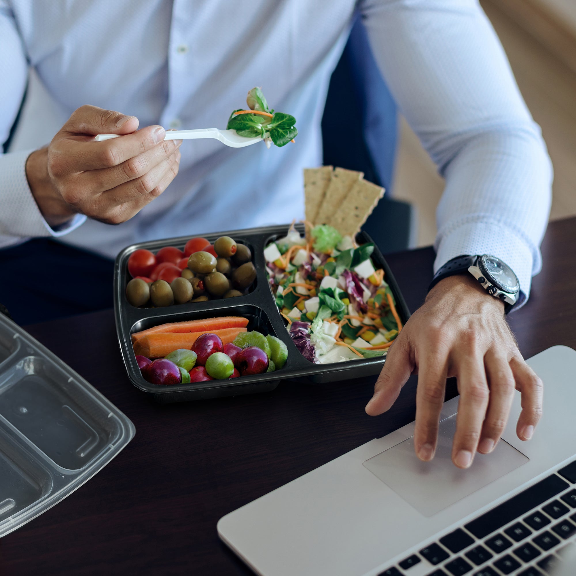 32 oz - 3 Compartment Reusable Meal Prep Containers - Microwaveable, Dishwasher and Freezer Safe, BPA-Free, Bento Boxes and Convenience Food Storage with Lids, Stackable