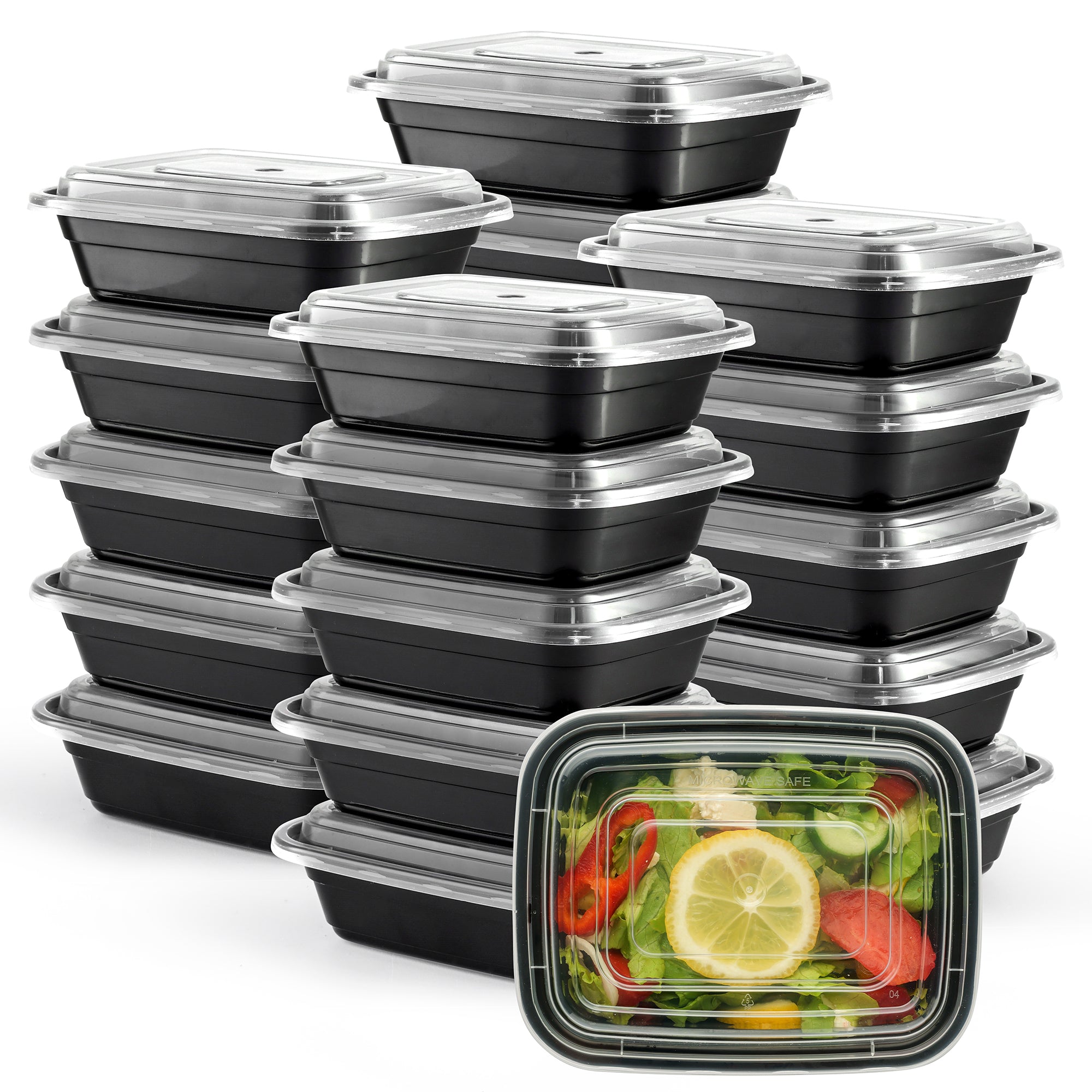 12 oz - 1 Compartment Reusable Meal Prep Containers - Comfy Package