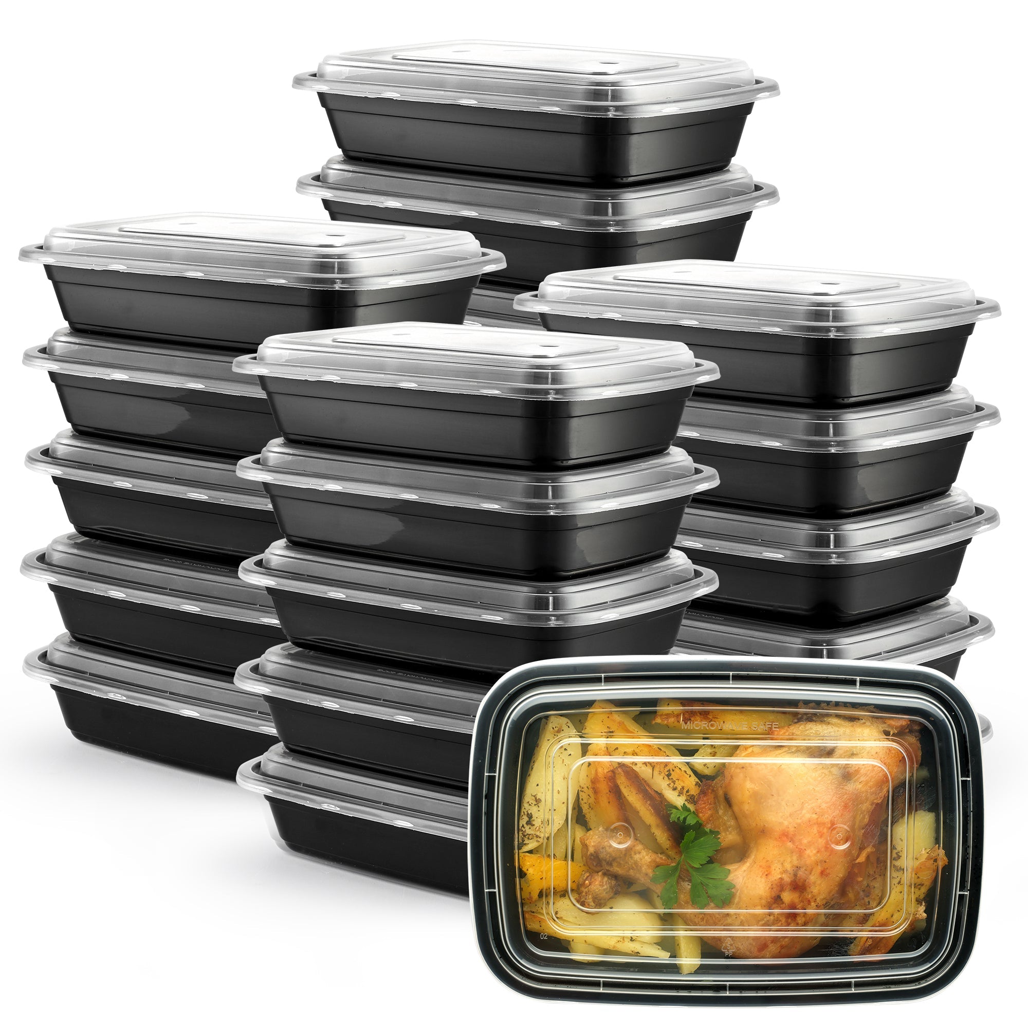 28 oz 1 Compartment Reusable Meal Prep Containers - Comfy Package