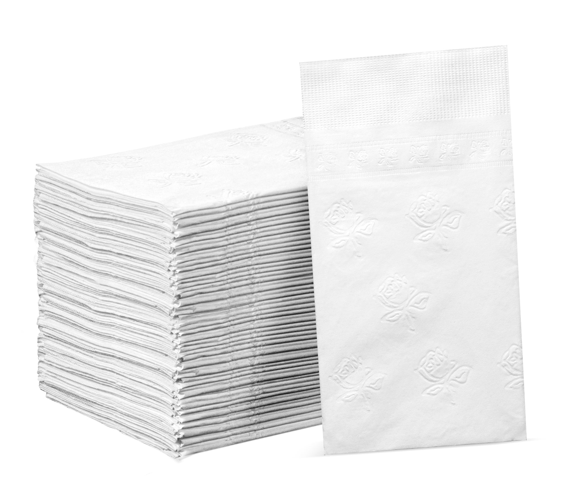 2400ct Paper Dinner Napkins Disposable 2-Ply White - Comfy Package