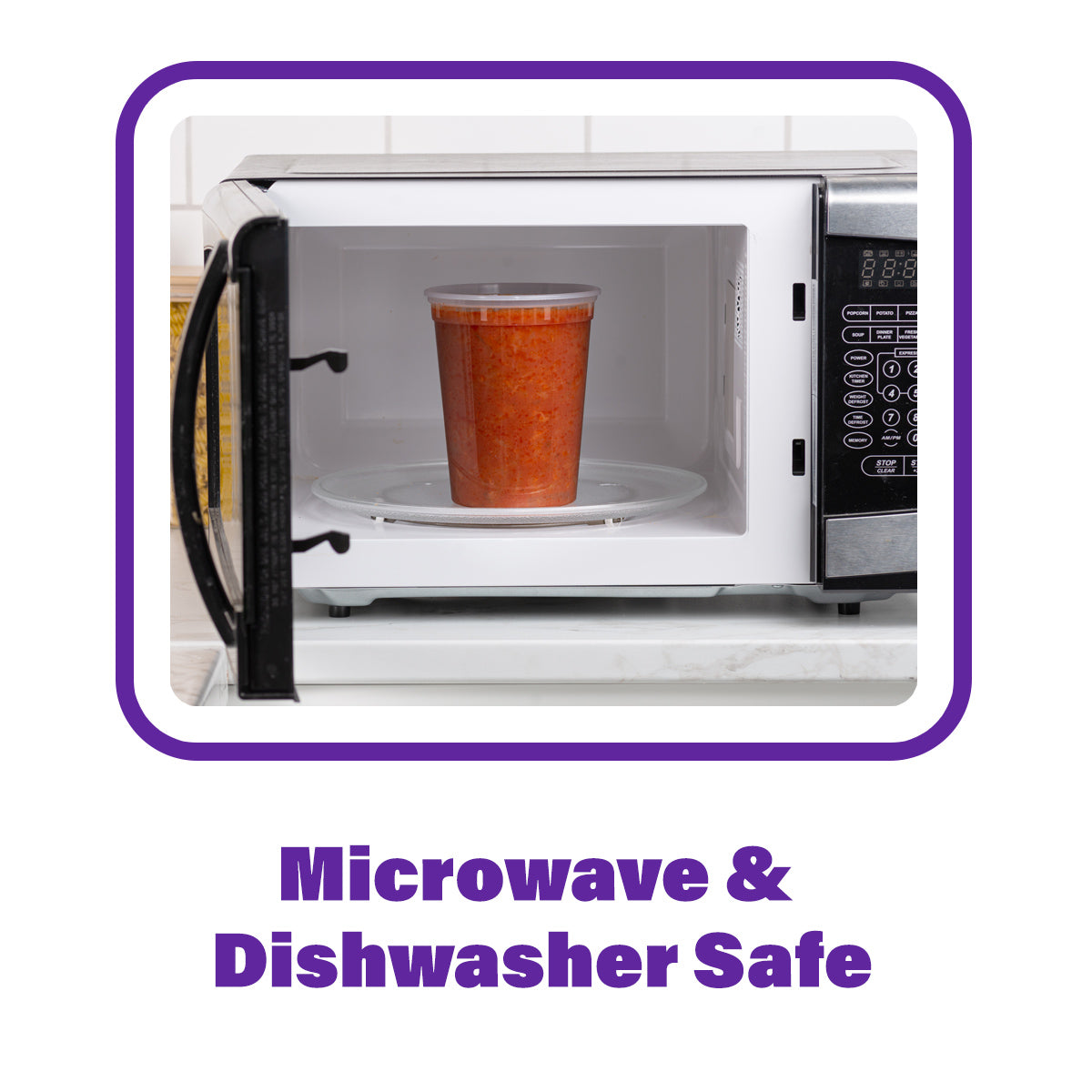 32 oz. Plastic Deli Food Storage Containers with Airtight Lids - Comfy Package
