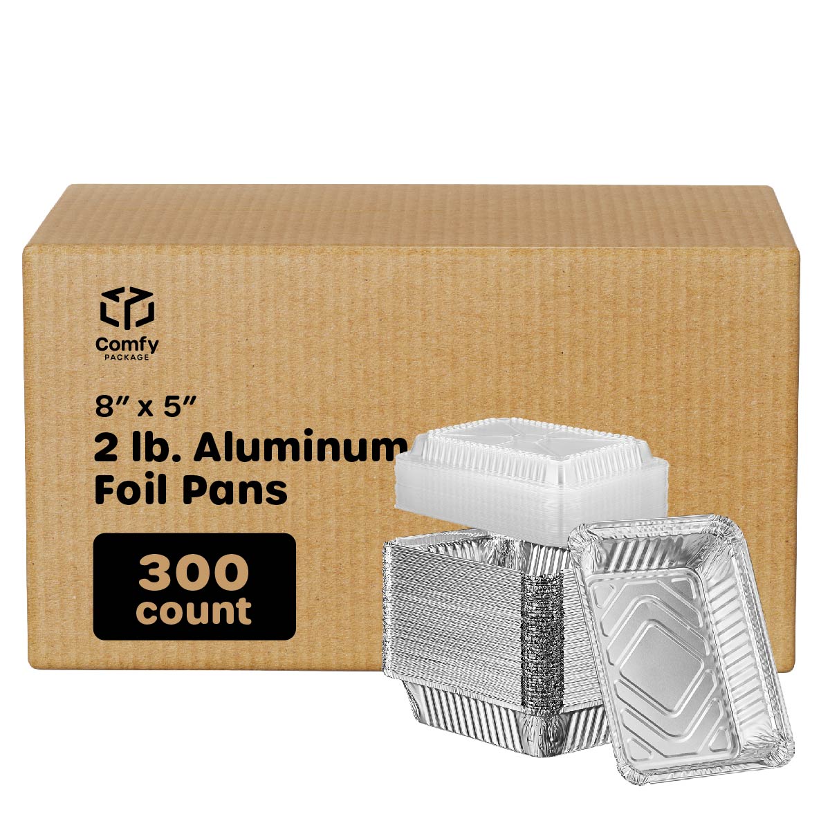 2 lb. capacity, Disposable Aluminum Foil Pans