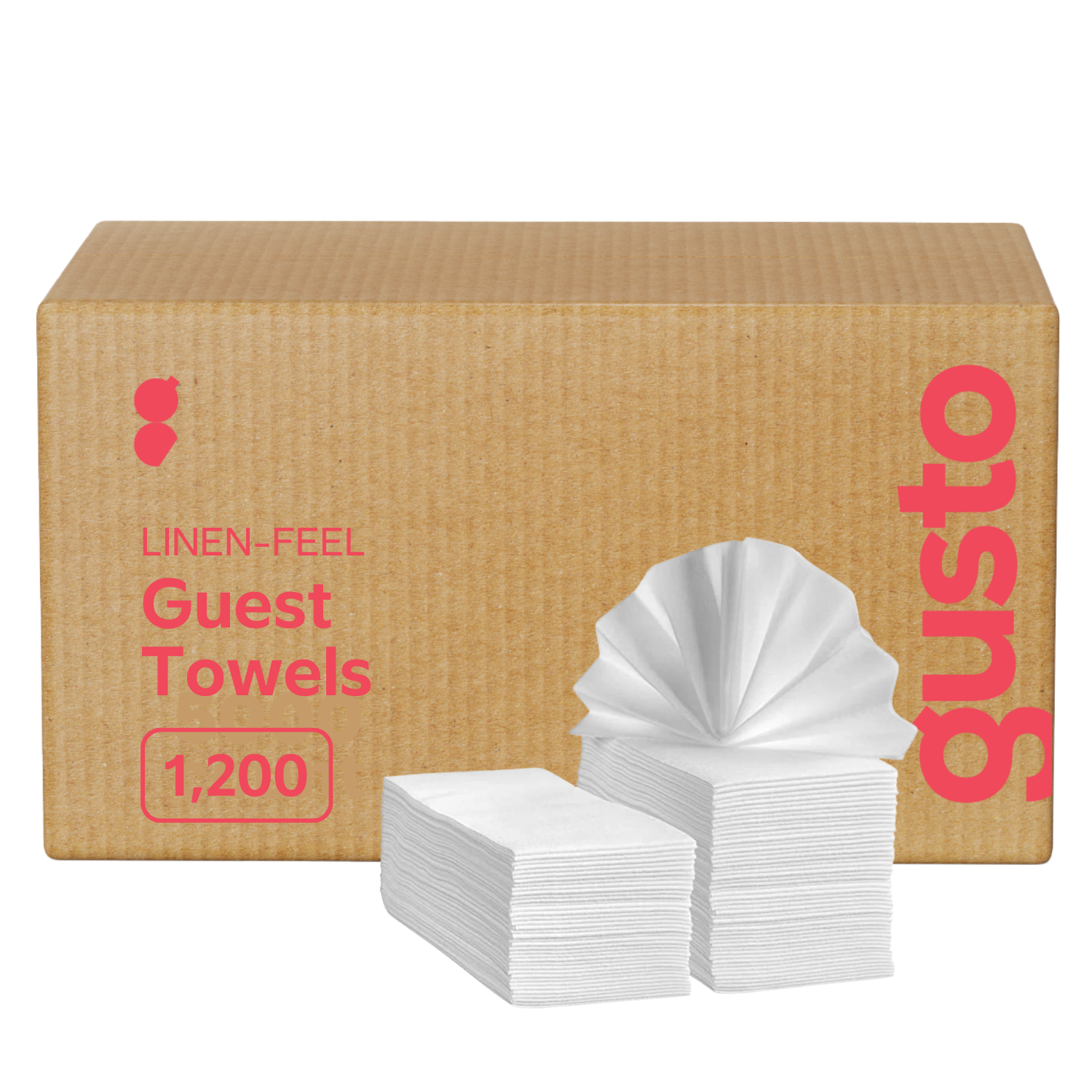 [Case of 1200] Linen-Feel Guest Towels - Disposable Cloth Dinner Napkins, Bathroom
