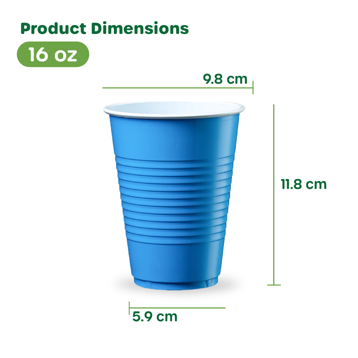 [Case of 1440 ] 16 oz. Assorted Colors Drinking Cups - Disposable Party Plastic Cups