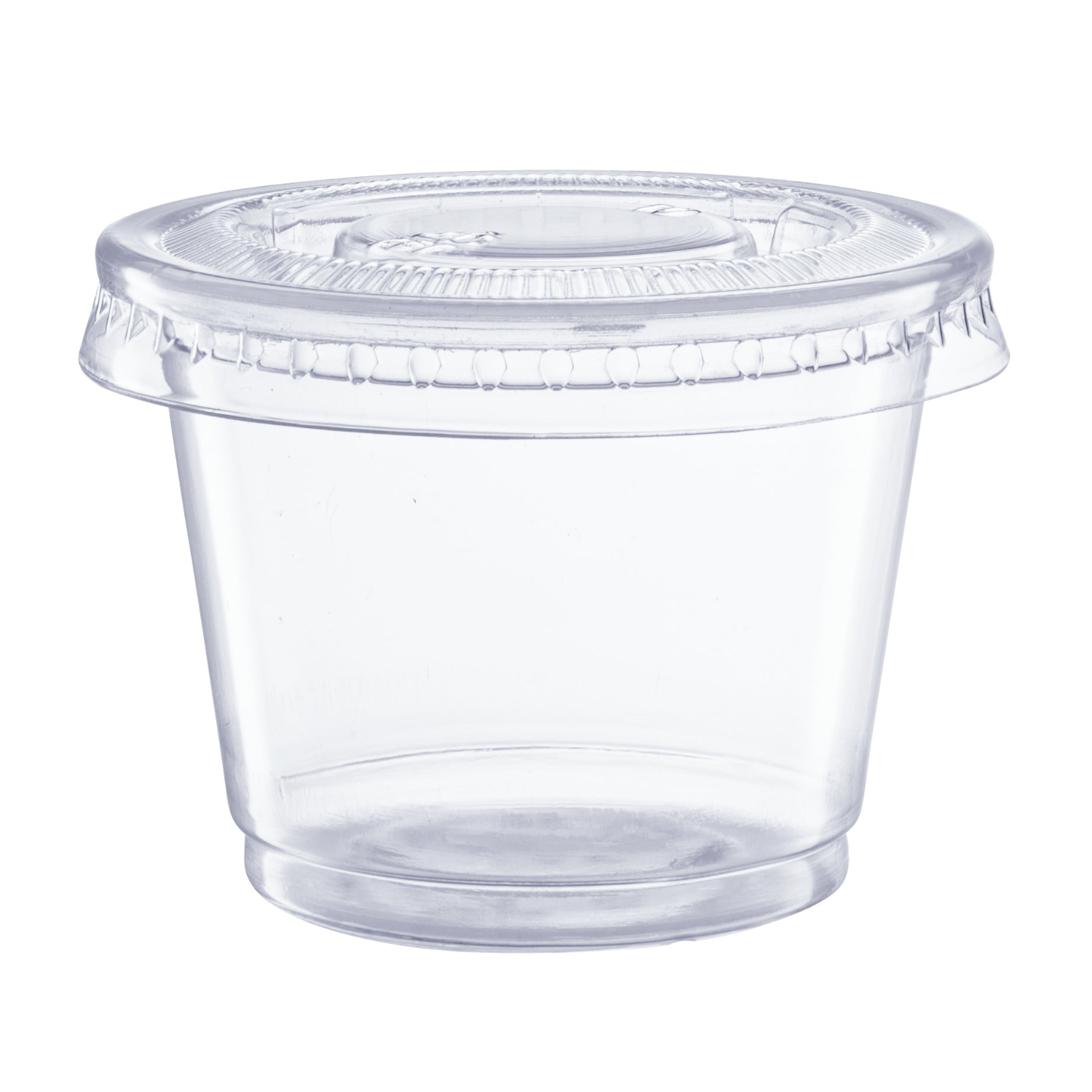 [Case of 2000] 1 oz. Plastic Disposable Portion Cups With Lids - Souffle Cups