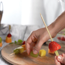 7 Inch Bamboo Wooden Paddle Picks Skewers - Comfy Package