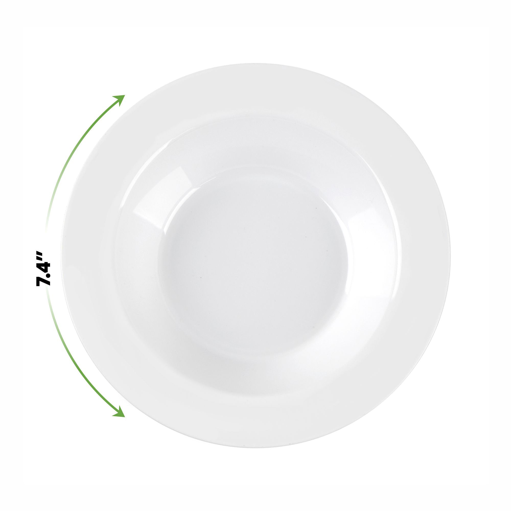 12 oz. White Plastic Dessert Bowls - Comfy Package