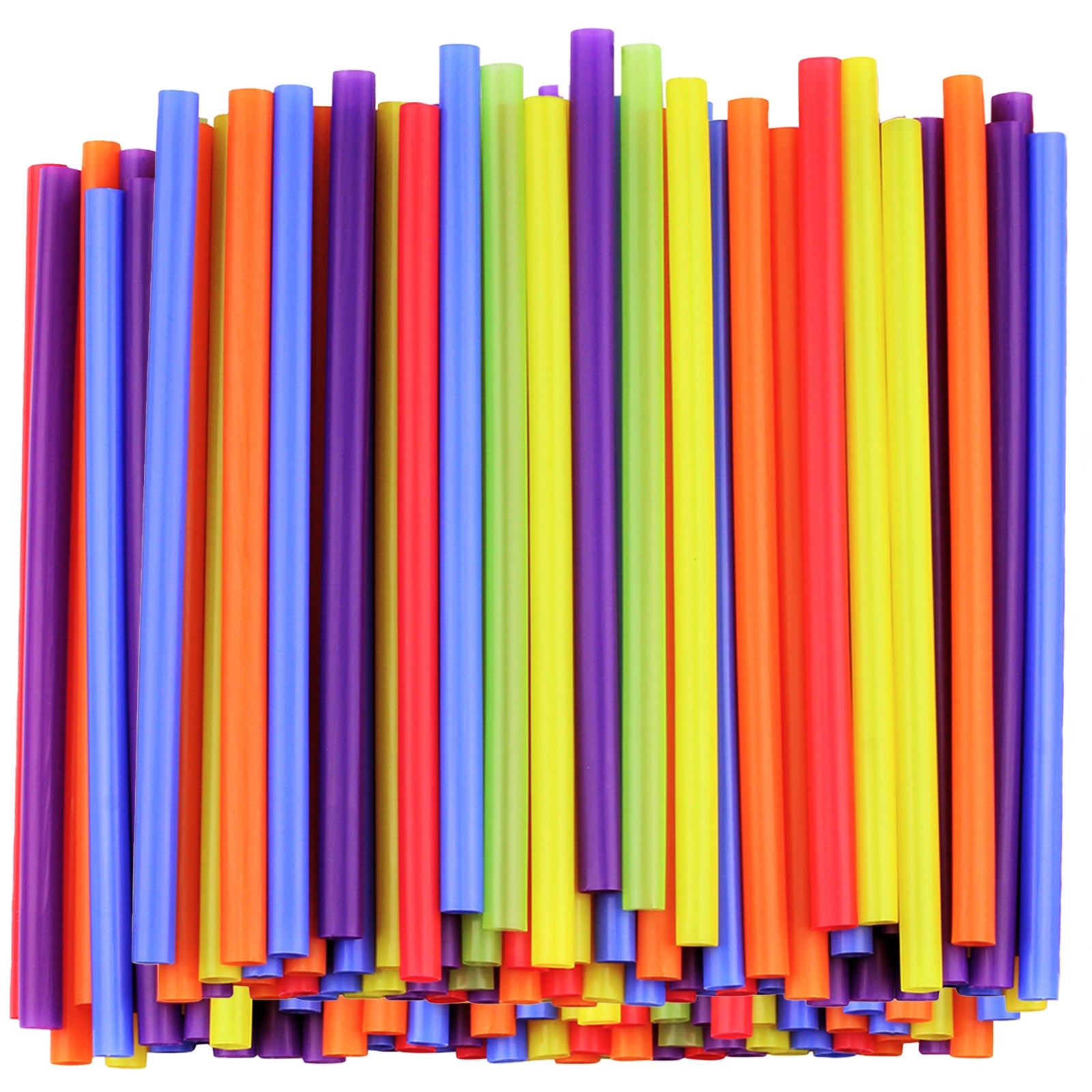 200ct Jumbo Smoothie Straws 8.5" High Assorted Colors - Comfy Package