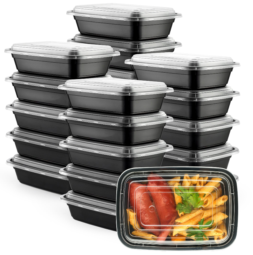 24 oz - 150ct 1 Compartment Reusable Meal Prep Containers - Comfy Package