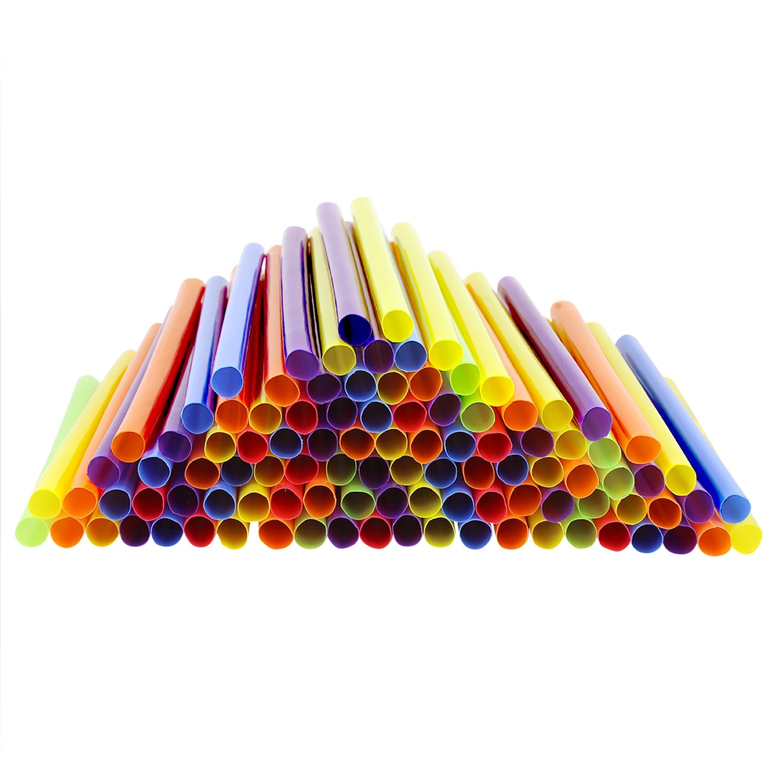 200ct Jumbo Smoothie Straws 8.5" High Assorted Colors - Comfy Package