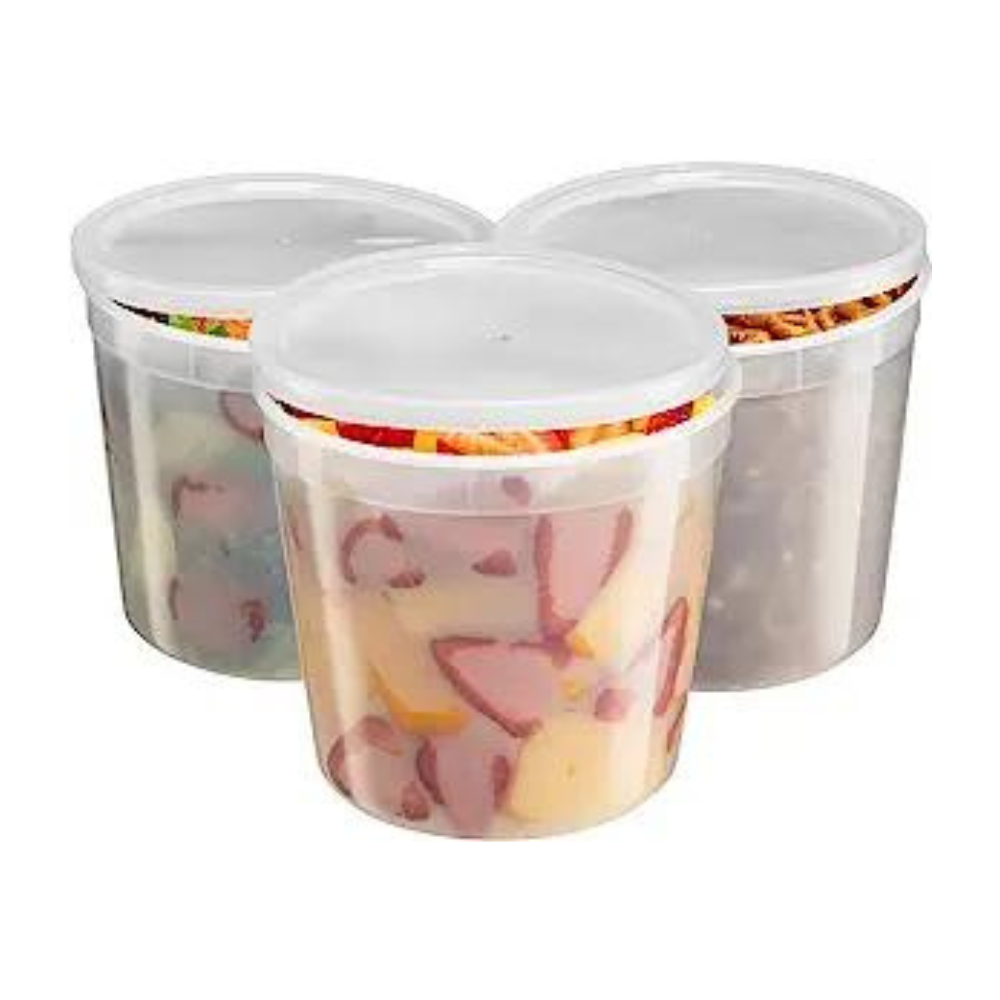 86 oz. Plastic Food Storage Deli Containers With Lids - Comfy Package