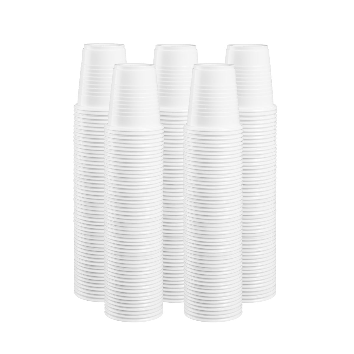 3 oz. White Plastic Bathroom Cups - Comfy Package