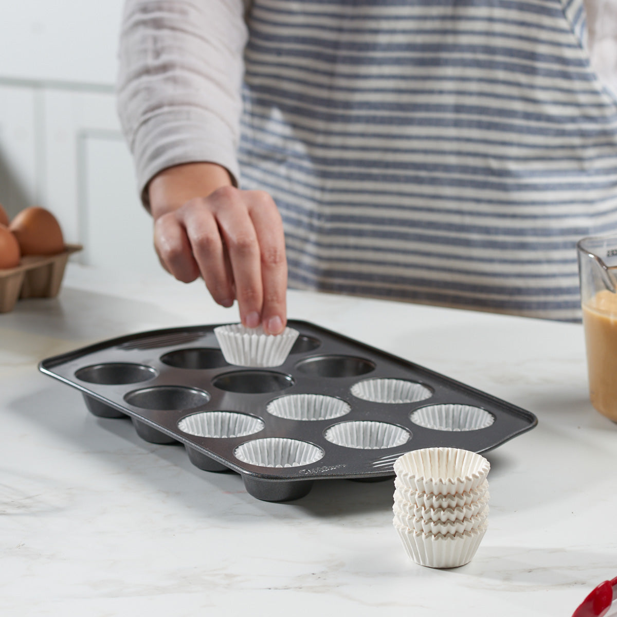 Mini White Cupcake Liners, Food Grade & Grease-Proof, Baking Cups