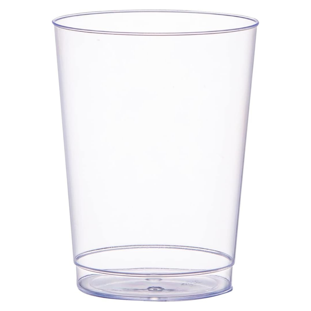 Clear Hard Plastic Cups / Tumblers 10 oz. Small Disposable Party Cocktail Glasses