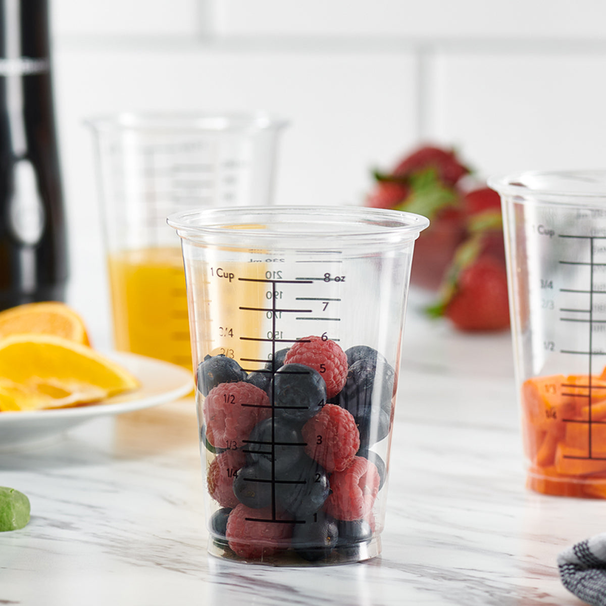 10 oz. Multipurpose Disposable Plastic Measuring Cups - Comfy Package