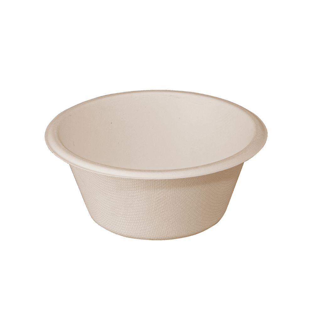 8 oz. Heavy-Duty Paper Bowls Eco-Friendly 100% Compostable Disposable Sugarcane - Kraft - Comfy Package