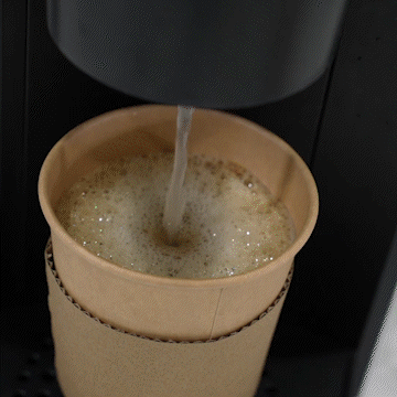 [Case of 300] 16 oz. Disposable Kraft Coffee Cups with Black Lids, Sleeves - To Go Paper Hot Cups