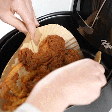 2qt Air Fryer Liner Honeydak 300-Pack Air Fryer Paper Liners - 8 Inch Round Parchment Liners For Easy Cleanup Disposable Parchment Liners