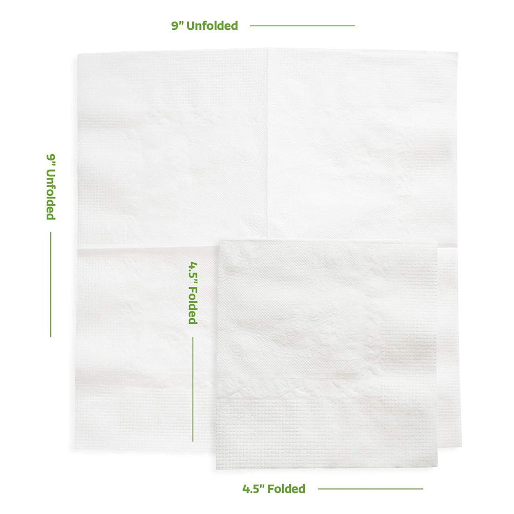 White Beverage Napkins 1-Ply, Cocktail Napkins, Restaurant Paper Napkins