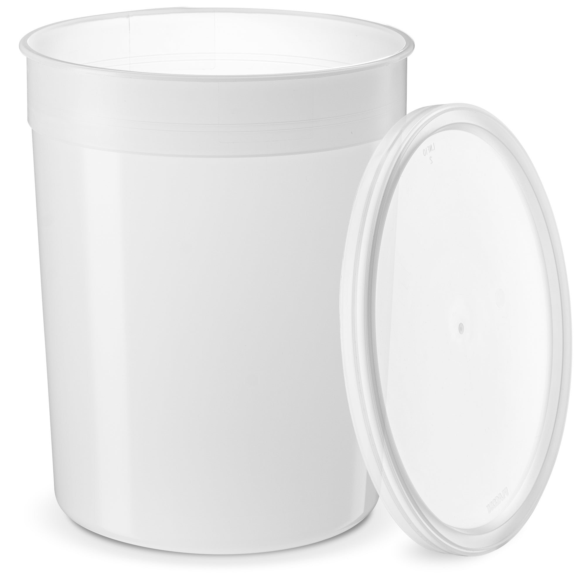 128 oz. Plastic Food Storage Deli Containers With Lids, Ice Cream Bucket & Soup Pail