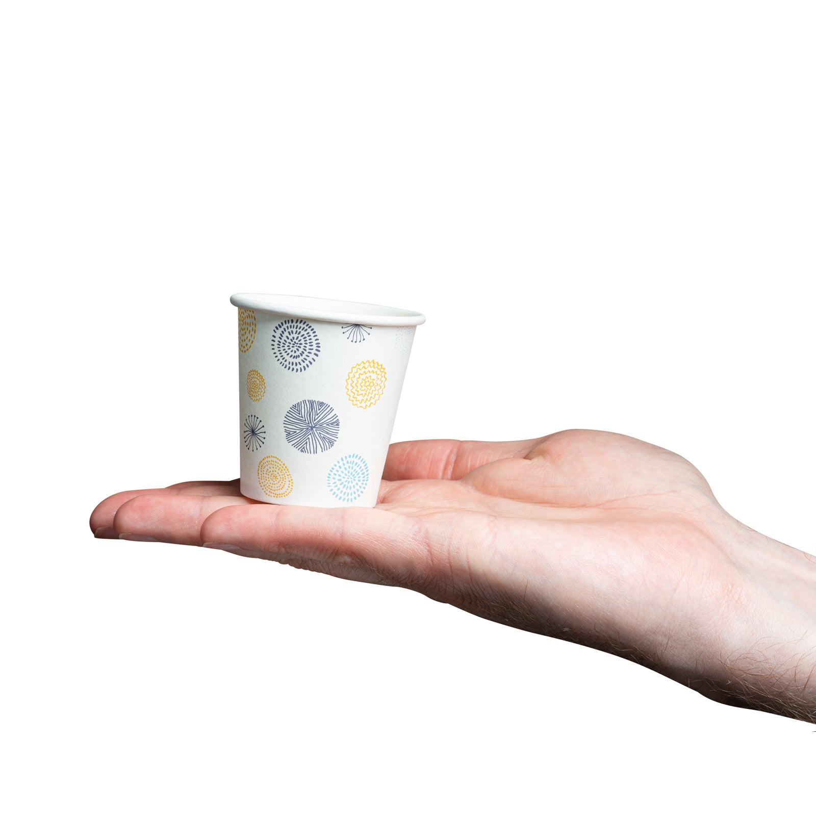 3 oz. Small Paper Cups, Disposable Mini Bathroom Mouthwash Cups - Floral