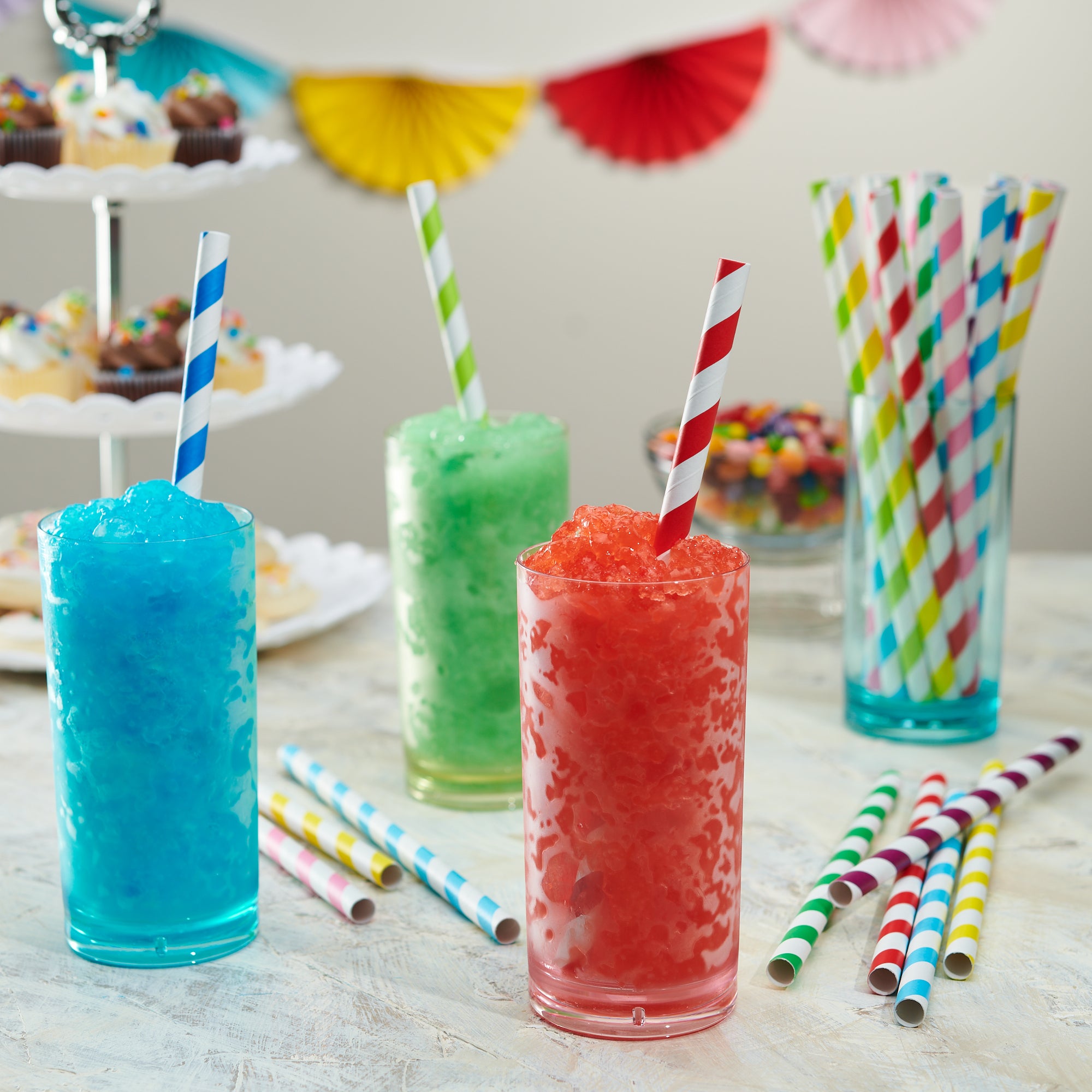 Jumbo Paper Smoothie Straws,100% Biodegradable - Assorted Colors