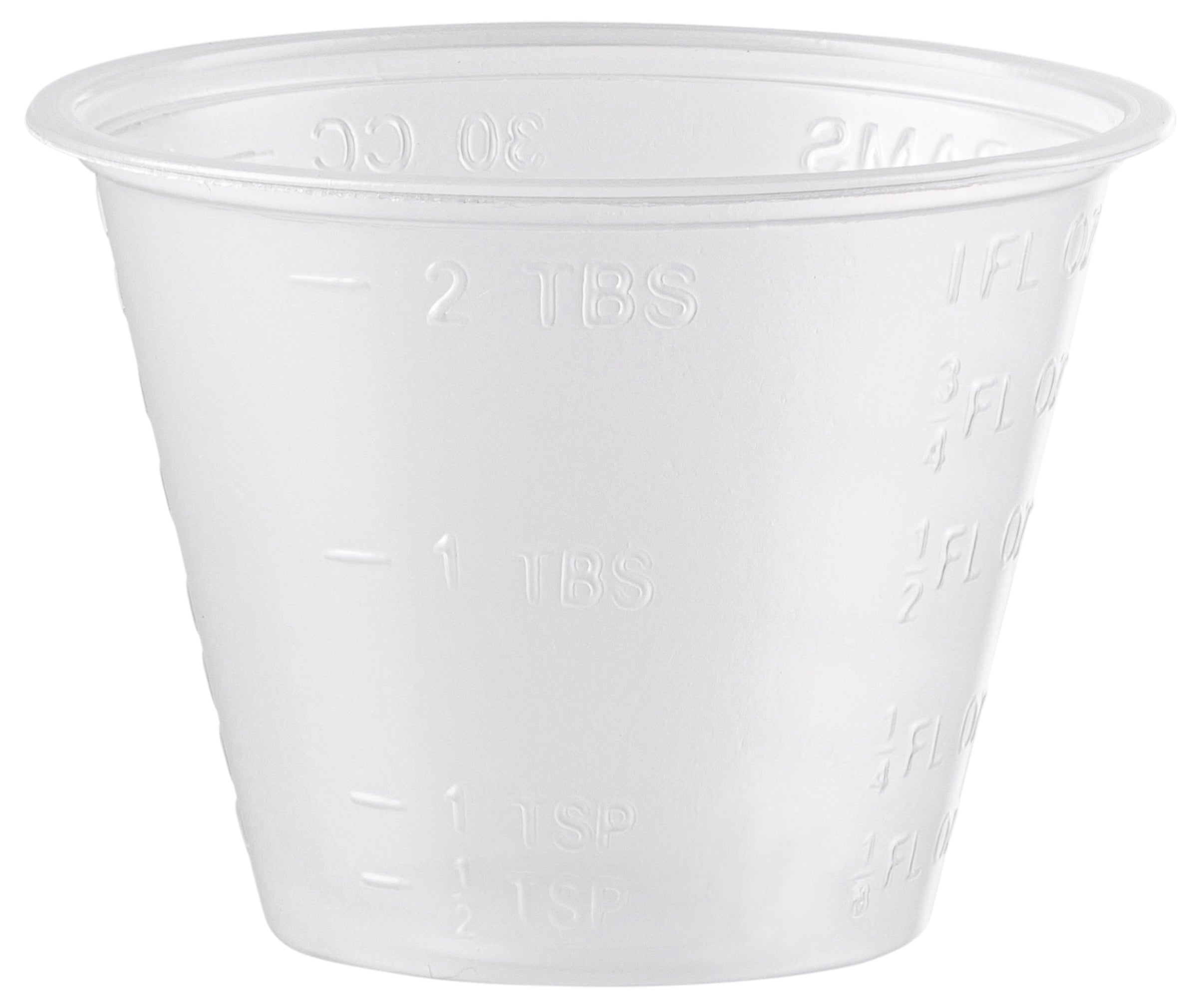 [1 oz.] Plastic Disposable Medicine Measuring Cup for Liquid Medicine, Epoxy, & Pills