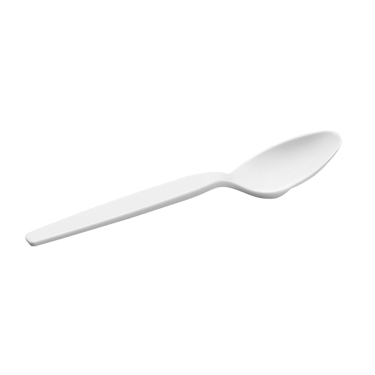 Heavy Duty Disposable Basic Plastic Spoons - White Teaspoons